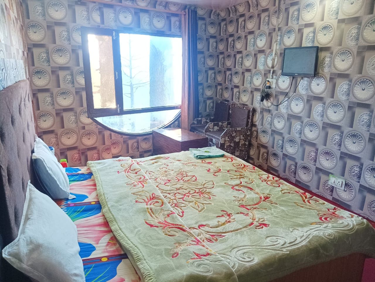 View from a double bed room at Karan Resort