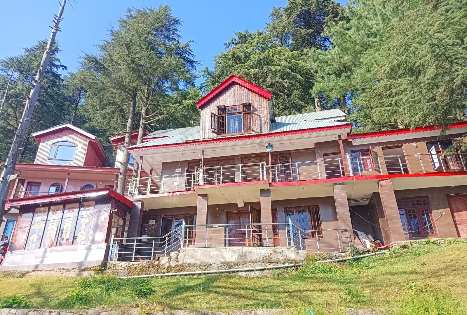 Karan Resort set against the mountains of Patnitop, Jammu & Kashmir