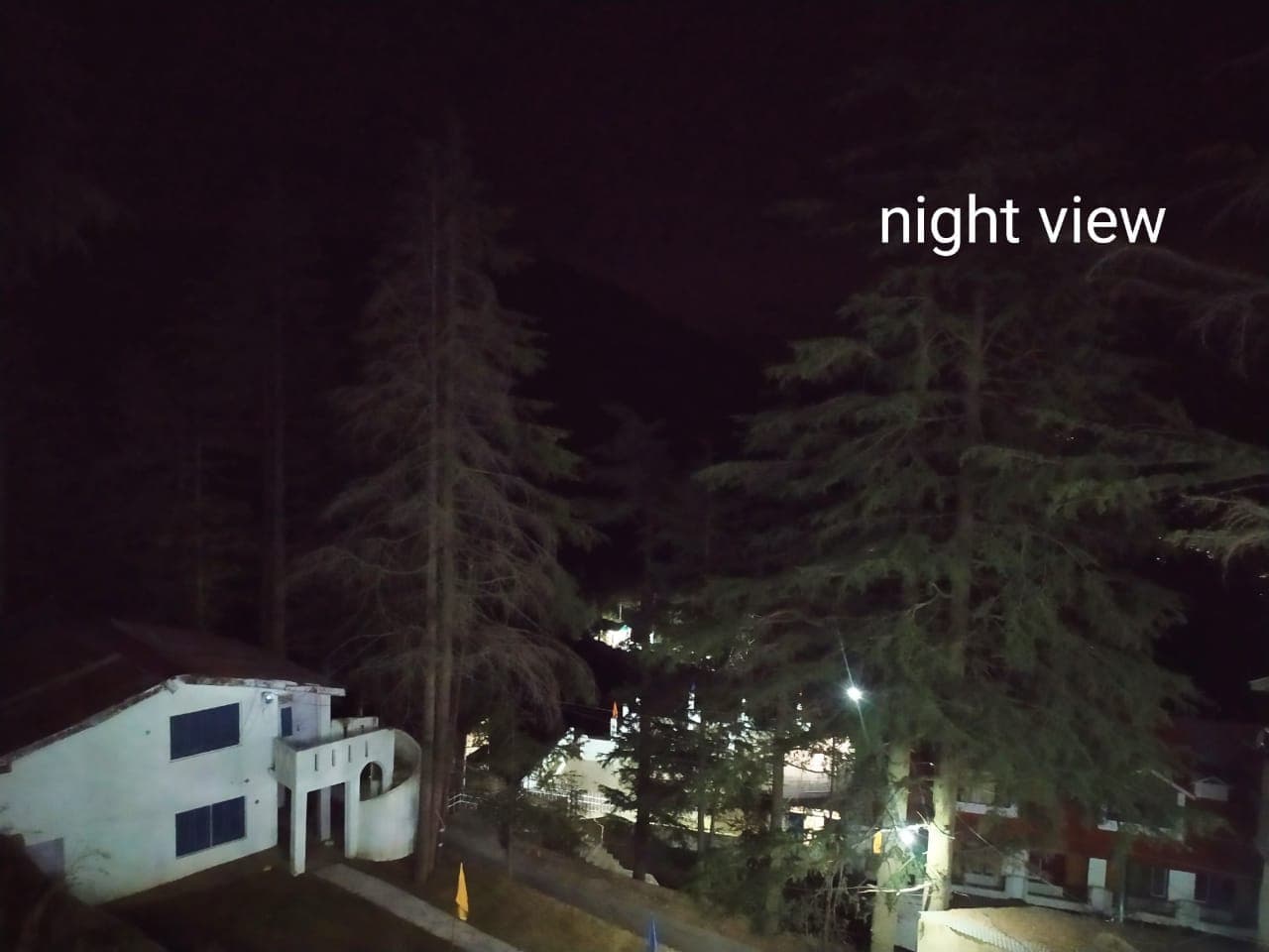 Karan Resort lit up at night